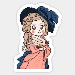 Cute Georgiana Cavendish Duchess of Devonshire Pixel Art Sticker